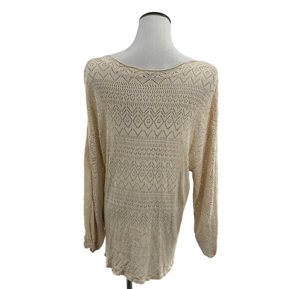 Mes Demoiselles Paris Bonnie Cream Crochet Knit Top - Picture 6 of 9